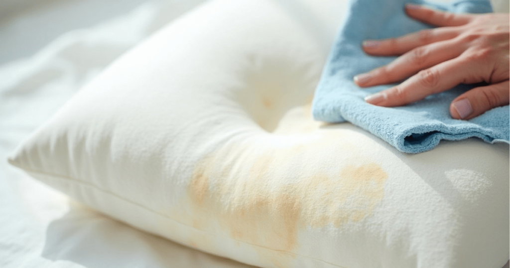 how to wash memory foam pillow: stain removal method