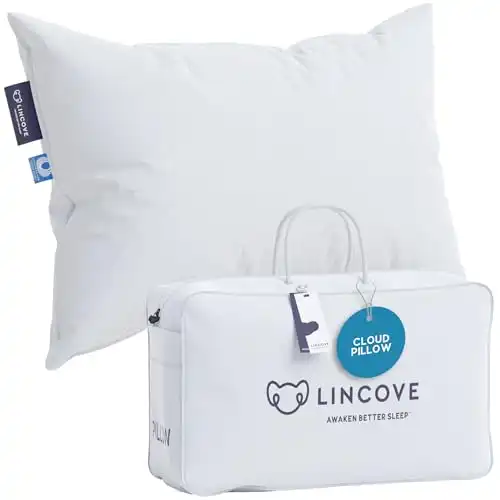 Lincove Cloud Natural Canadian White Down Luxury Sleeping Pillow